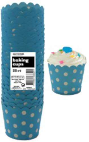 Baking Cups - Light Blue Dots - Click Image to Close